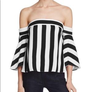 Milly Stripe Print Rosa Top